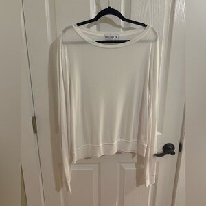 Wildfox White Long Sleeve Shear Top
